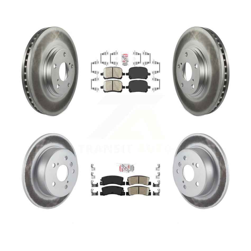 Front Rear Ceramic Pads And Coated Disc Brake Rotors Kit For 1999-2001 Lexus RX300 AWD KGA-103266