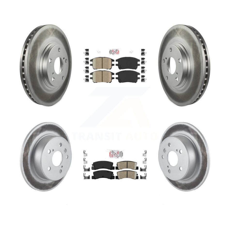 Front Rear Ceramic Pads And Coated Disc Brake Rotors Kit For 2002-2003 Lexus RX300 AWD KGA-103267