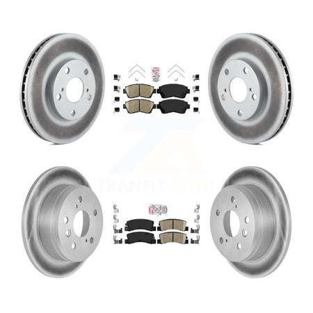 Front Rear Ceramic Pads And Coated Disc Brake Rotors Kit For Toyota Camry KGA-103268