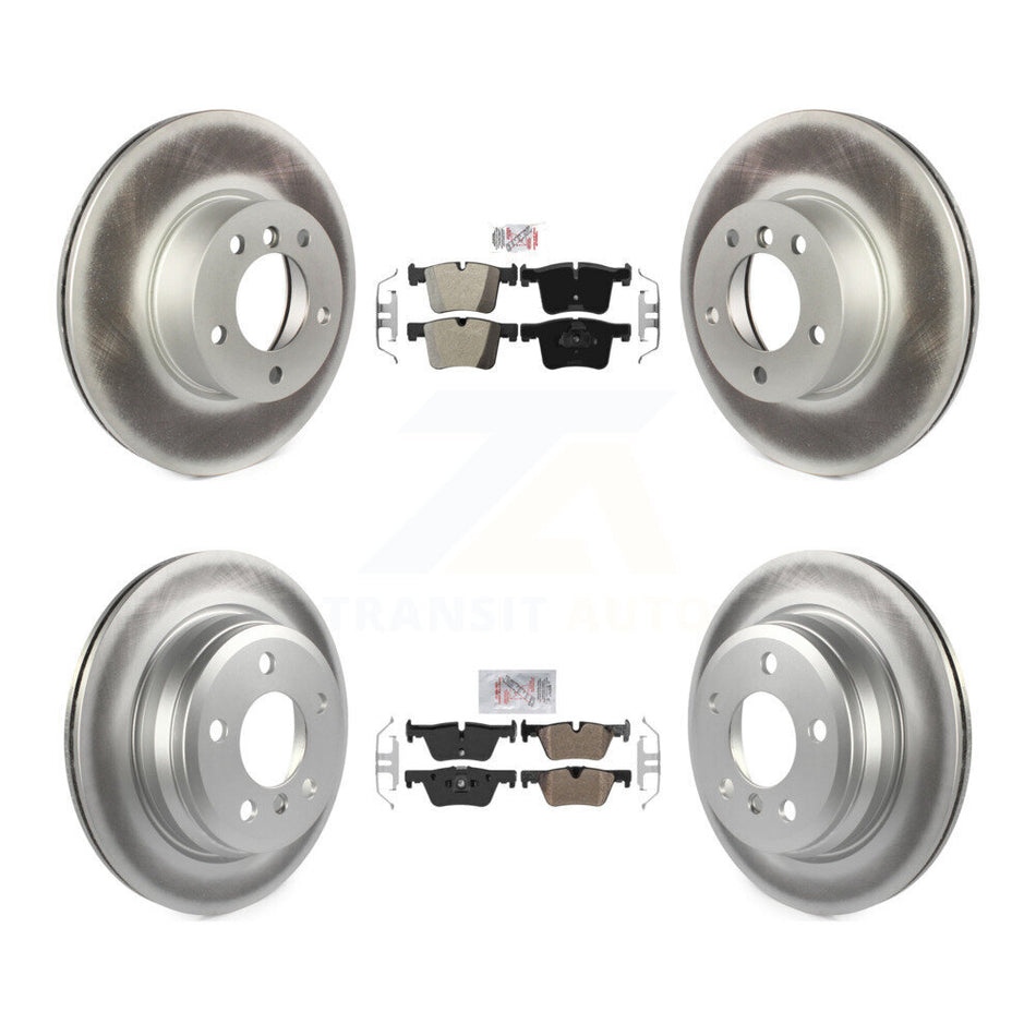 Front Rear Semi-Metallic Pads And Coated Disc Brake Rotors Kit For BMW 320i xDrive 328d KGA-103280