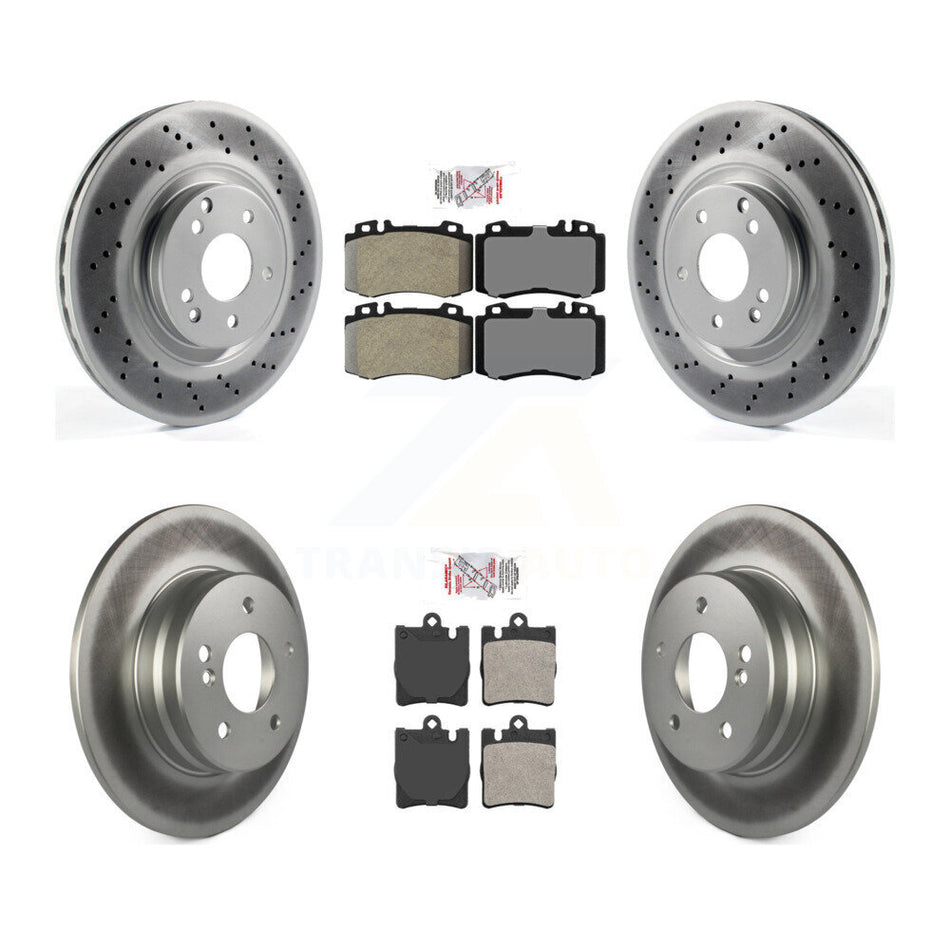Front Rear Semi-Metallic Pad Coat Disc Brake Rotor Kit For Mercedes-Benz C230 SLK350 C320 KGA-103291