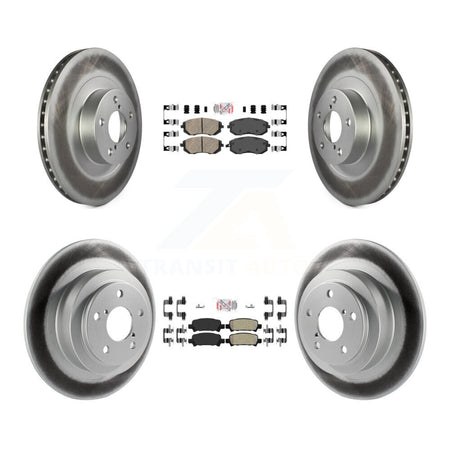 Front Ceramic Rear Semi-Metallic Pad Coat Brake Rotors Kit For Subaru Outback Legacy Baja KGA-103295