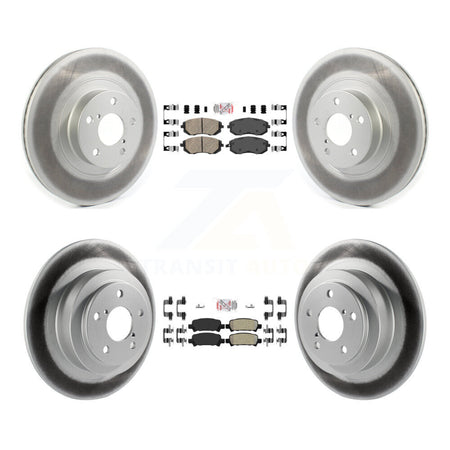 Front Ceramic Rear Semi-Metallic Pad Coated Brake Rotors Kit For Subaru Baja Turbocharged KGA-103299