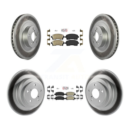 Front Ceramic Rear Semi-Metallic Pad Coat Disc Brake Rotors Kit For Subaru Outback Legacy KGA-103307