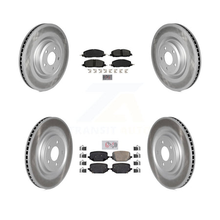 Front Semi-Metallic Rear Ceramic Pad Coat Brake Rotor Kit For Lincoln Aviator Ford Police KGA-103311