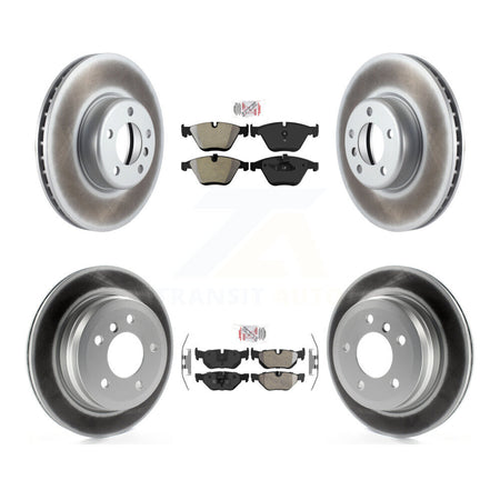 Front Rear Semi-Metallic Pad Coat Brake Rotor Kit For 2013 BMW 328i Convertible with 3.0L KGA-103326
