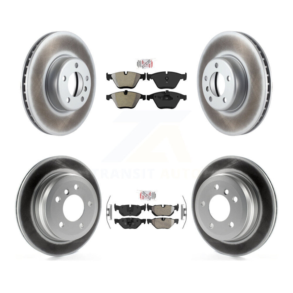 Front Rear Semi-Metallic Pad Coat Brake Rotor Kit For 2013 BMW 328i Convertible with 3.0L KGA-103326
