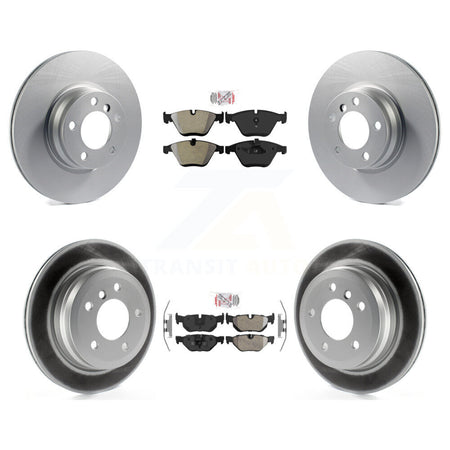 Front Rear Semi-Metallic Pads And Coated Disc Brake Rotors Kit For BMW 328i KGA-103329