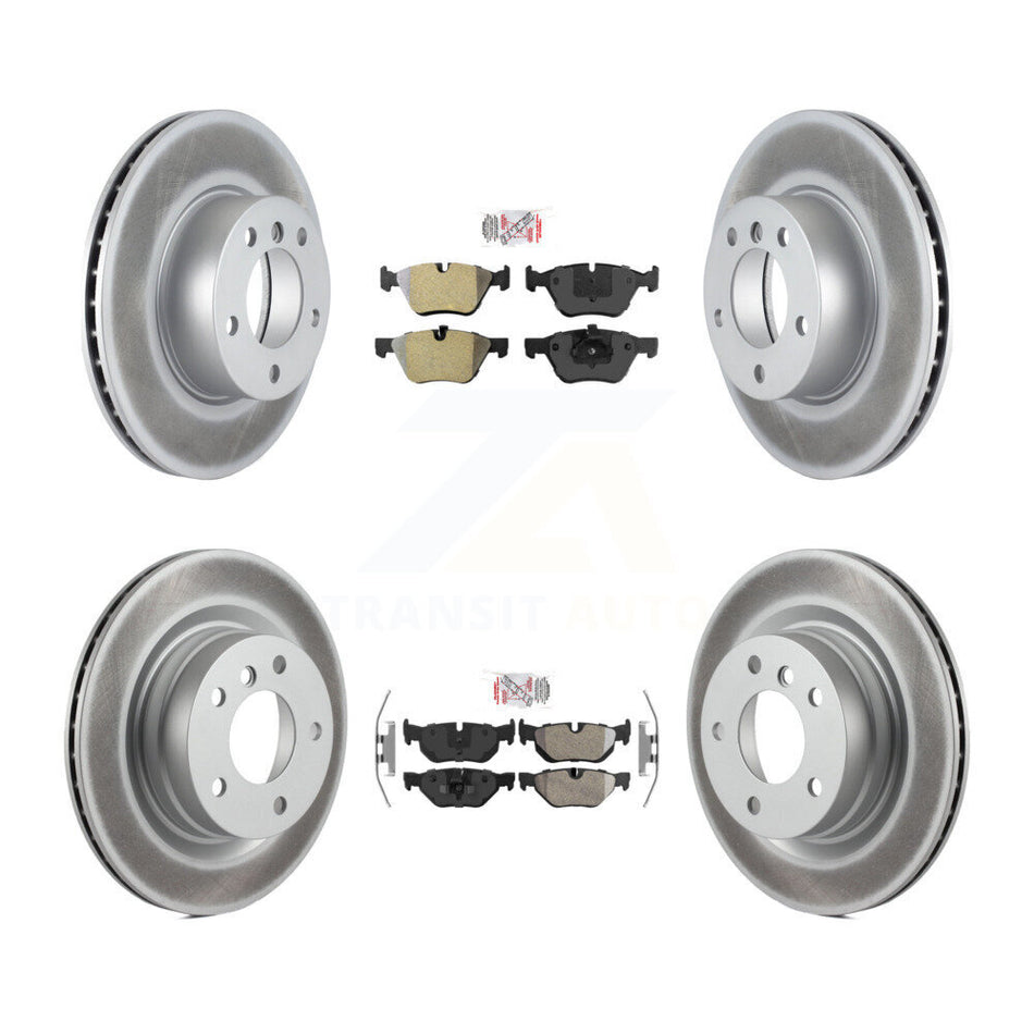 Front Rear Semi-Metallic Pads And Coated Disc Brake Rotors Kit For BMW 328i 323i 325i KGA-103332