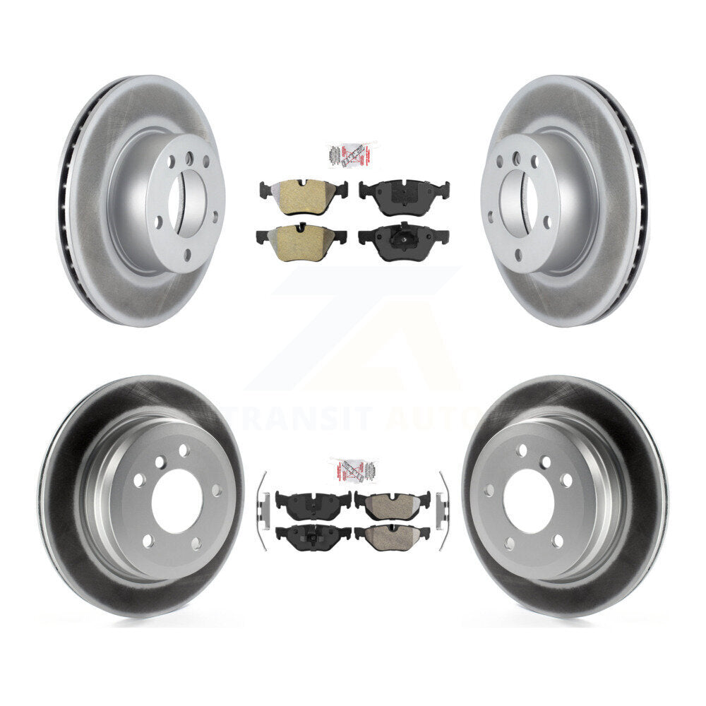 Front Rear Semi-Metallic Pads And Coated Disc Brake Rotors Kit For BMW 328i 328xi 325xi KGA-103333