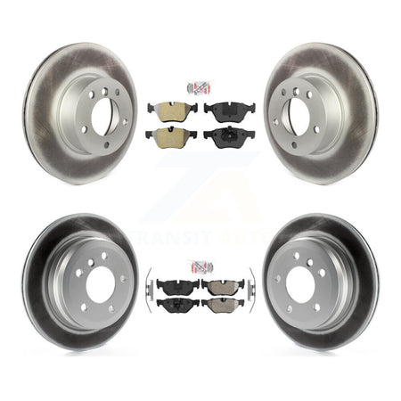 Front Rear Semi-Metallic Pads And Coated Disc Brake Rotors Kit For BMW 328xi KGA-103334