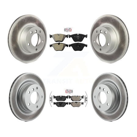 Front Rear Semi-Metallic Pads And Coated Disc Brake Rotors Kit For BMW 323i 328i KGA-103338