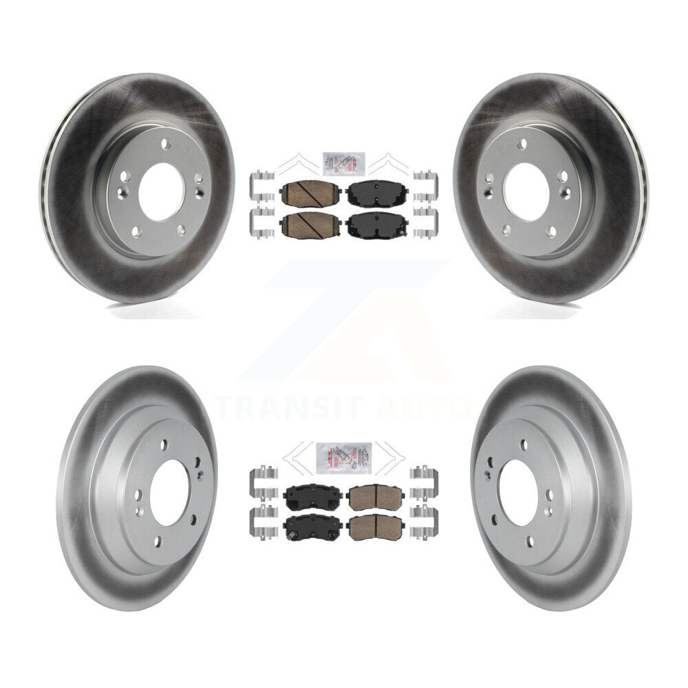 Front Rear Ceramic Pad Coat Brake Rotor Kit For 22 Hyundai Kona With Manual Parking KGA-103343