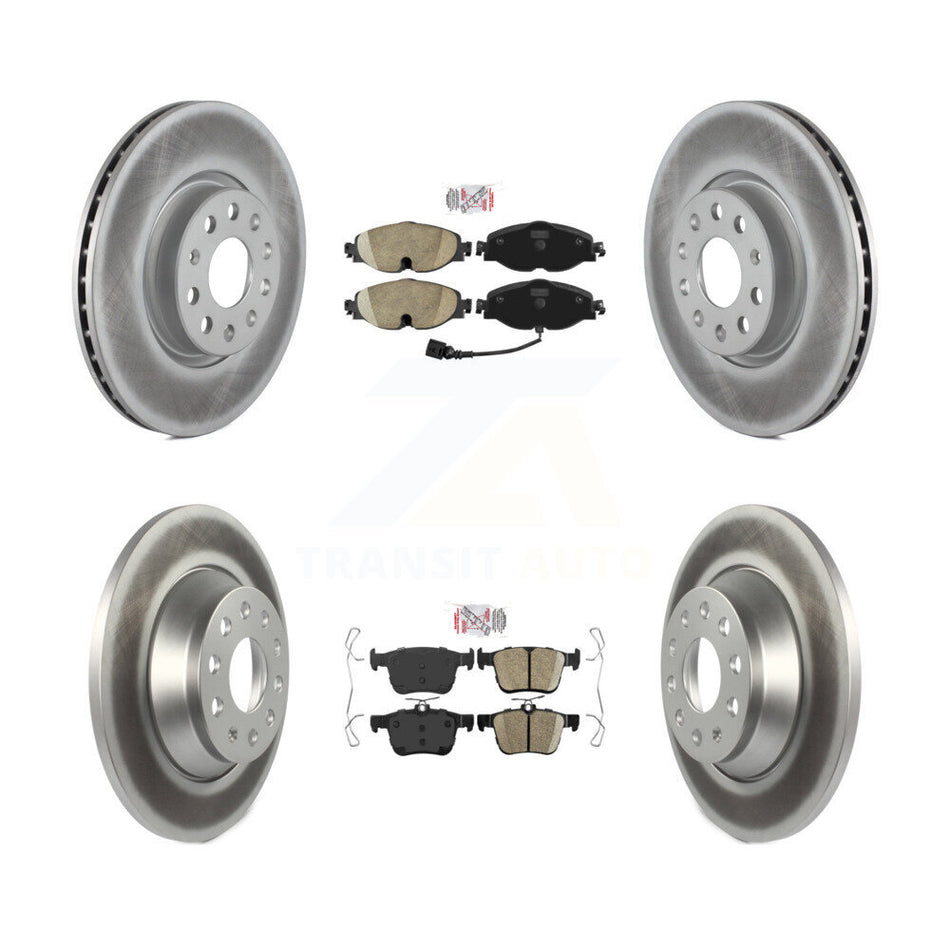 Front Rear Ceramic Pads And Coated Disc Brake Rotors Kit For Audi TT Quattro KGA-103350