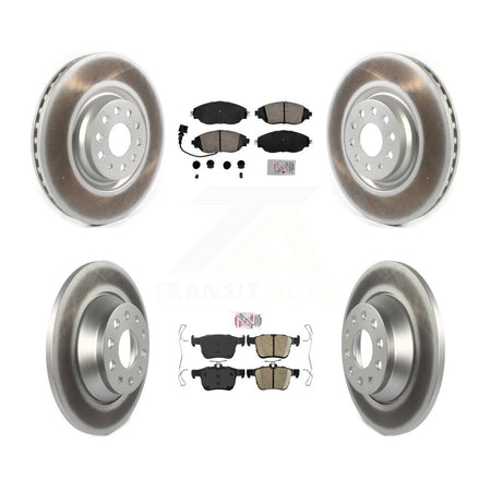 Front Rear Ceramic Pad & Coated Disc Brake Rotors Kit For 2019-2021 Volkswagen Jetta 2.0L KGA-103354