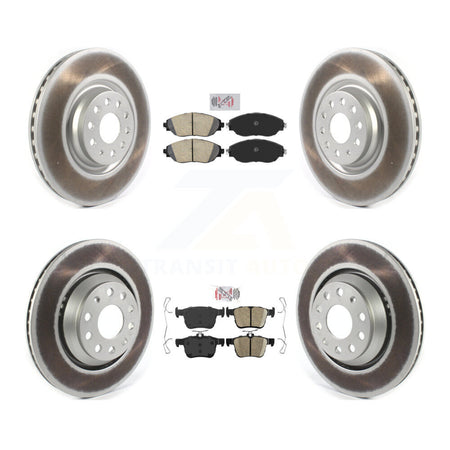 Front Rear Ceramic Pad Coated Brake Rotors Kit For Audi Q3 Volkswagen Golf R Arteon S3 A3 KGA-103356