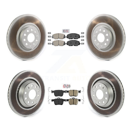 Front Rear Ceramic Pads And Coated Disc Brake Rotors Kit For Volkswagen Atlas Cross Sport KGA-103358