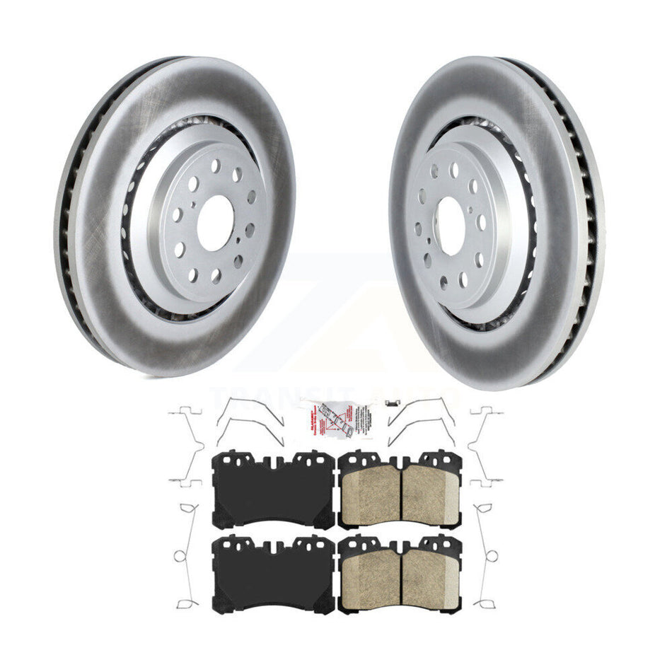 Front Coated Disc Brake Rotors And Ceramic Pads Kit For Lexus LS460 LS500 LS600h LS500h KGA-103361