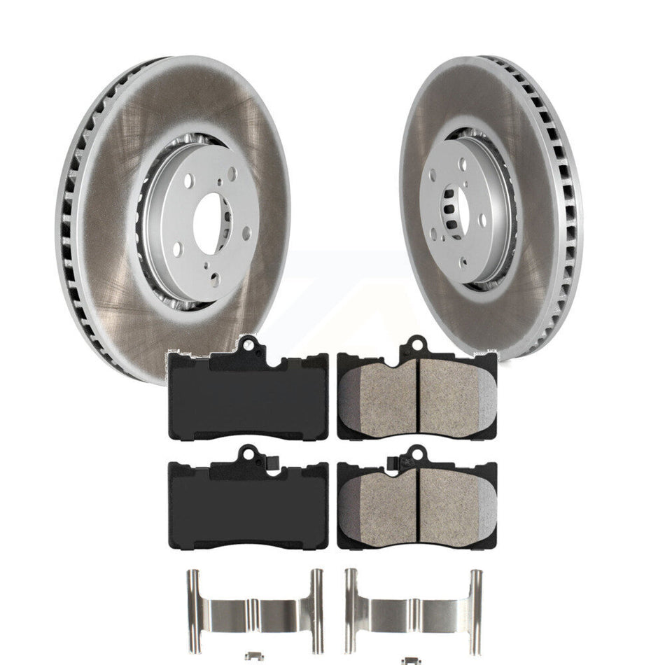 Front Coated Brake Rotors Semi-Metallic Pad Kit For Lexus IS350 IS300 GS350 GS450h IS200t KGA-103363