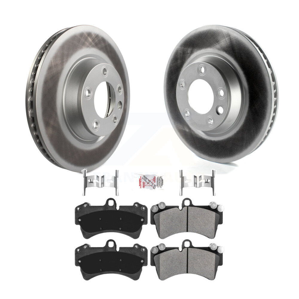 Front Coat Disc Brake Rotors Semi-Metallic Pad Kit For Audi Q7 Porsche Cayenne Volkswagen KGA-103364