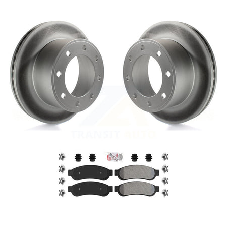 Rear Coated Disc Brake Rotors And Semi-Metallic Pads Kit For Ford F-250 Super Duty F-350 KGA-103370