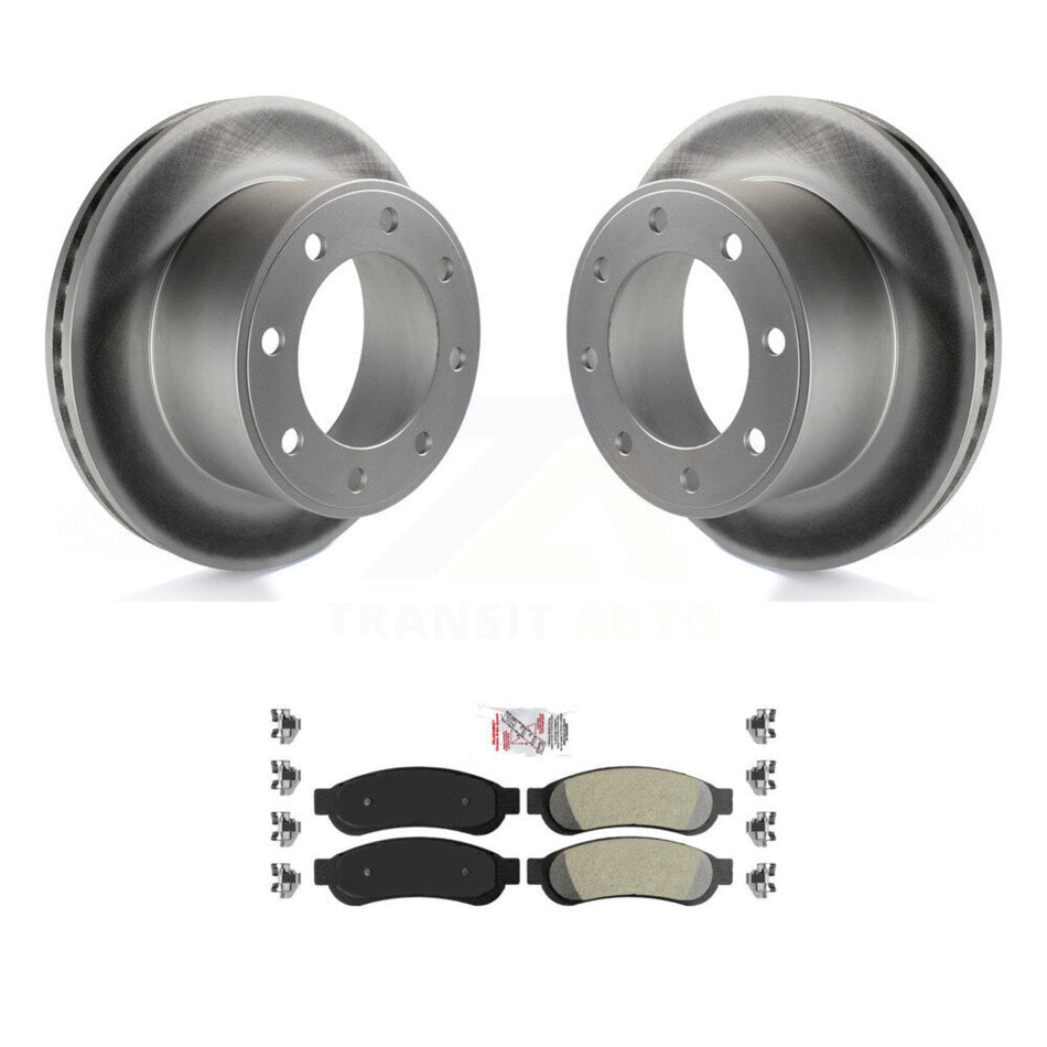 Rear Coated Disc Brake Rotors And Semi-Metallic Pads Kit For Ford F-250 Super Duty F-350 KGA-103371