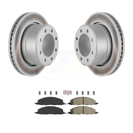 Rear Coated Disc Brake Rotors And Semi-Metallic Pads Kit For Ram 3500 2500 1500 Dodge KGA-103378