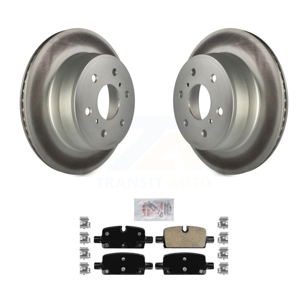 Rear Coat Brake Rotors Ceramic Pad Kit For 2019 GMC Sierra 1500 With Manual Parking KGA-103387