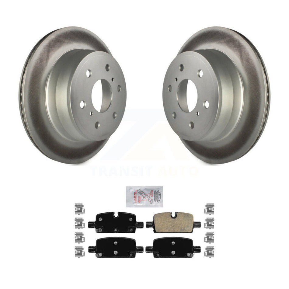 Rear Coat Brake Rotors Ceramic Pad Kit For 2019 GMC Sierra 1500 With Manual Parking KGA-103387