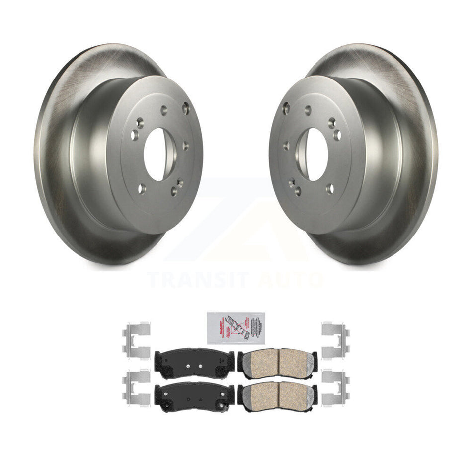 Rear Coated Disc Brake Rotors And Ceramic Pads Kit For 2007-2009 Hyundai Santa Fe KGA-103393