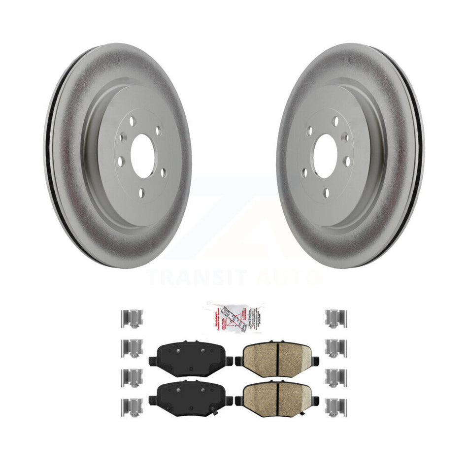 Rear Coated Brake Rotors Ceramic Pad Kit For Ford Explorer Flex Taurus Police Interceptor KGA-103399