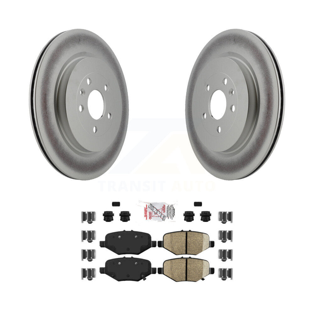 Rear Coated Brake Rotors Semi-Metallic Pad Kit For Ford Explorer Flex Taurus Police Sedan KGA-103401
