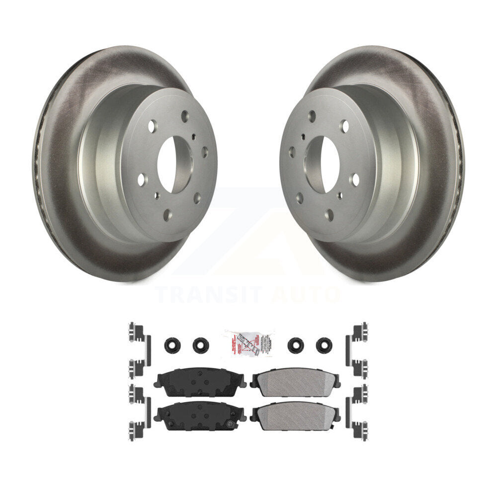 Rear Coat Brake Rotor Semi-Metallic Pad Kit For Chevrolet GMC Sierra 1500 Silverado Tahoe KGA-103405