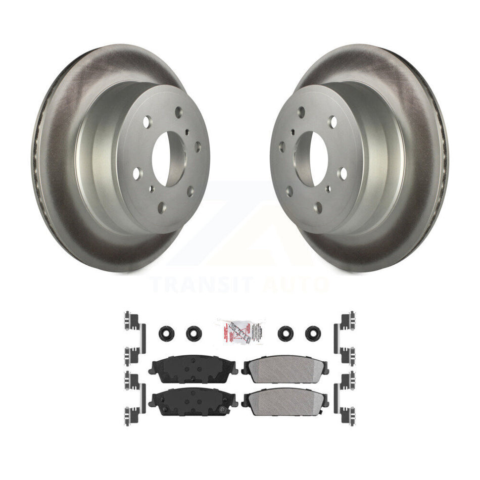 Rear Coat Brake Rotor Semi-Metallic Pad Kit For Chevrolet GMC Sierra 1500 Silverado Tahoe KGA-103405