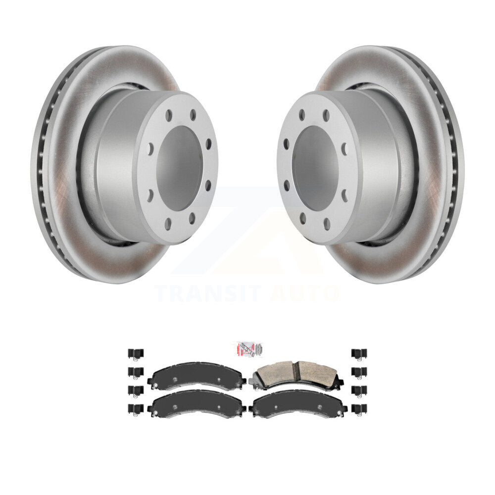 Rear Coat Brake Rotors Semi-Metallic Pad Kit For 2020-2021 Ram 3500 With Dual Wheels KGA-103438