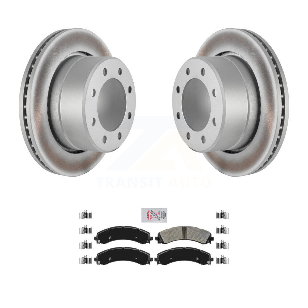 Rear Coat Brake Rotors Semi-Metallic Pad Kit For 2020-2021 Ram 3500 With Dual Wheels KGA-103439