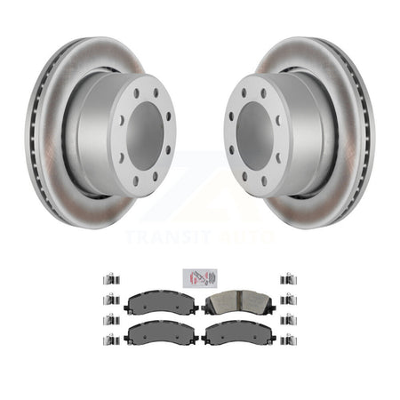 Rear Coated Disc Brake Rotors And Semi-Metallic Pads Kit For Ram 2500 3500 KGA-103440