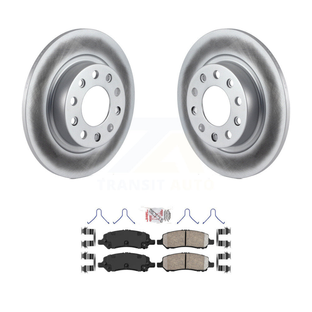 Rear Coated Disc Brake Rotors And Ceramic Pads Kit For 2013-2016 Dodge Dart KGA-103445