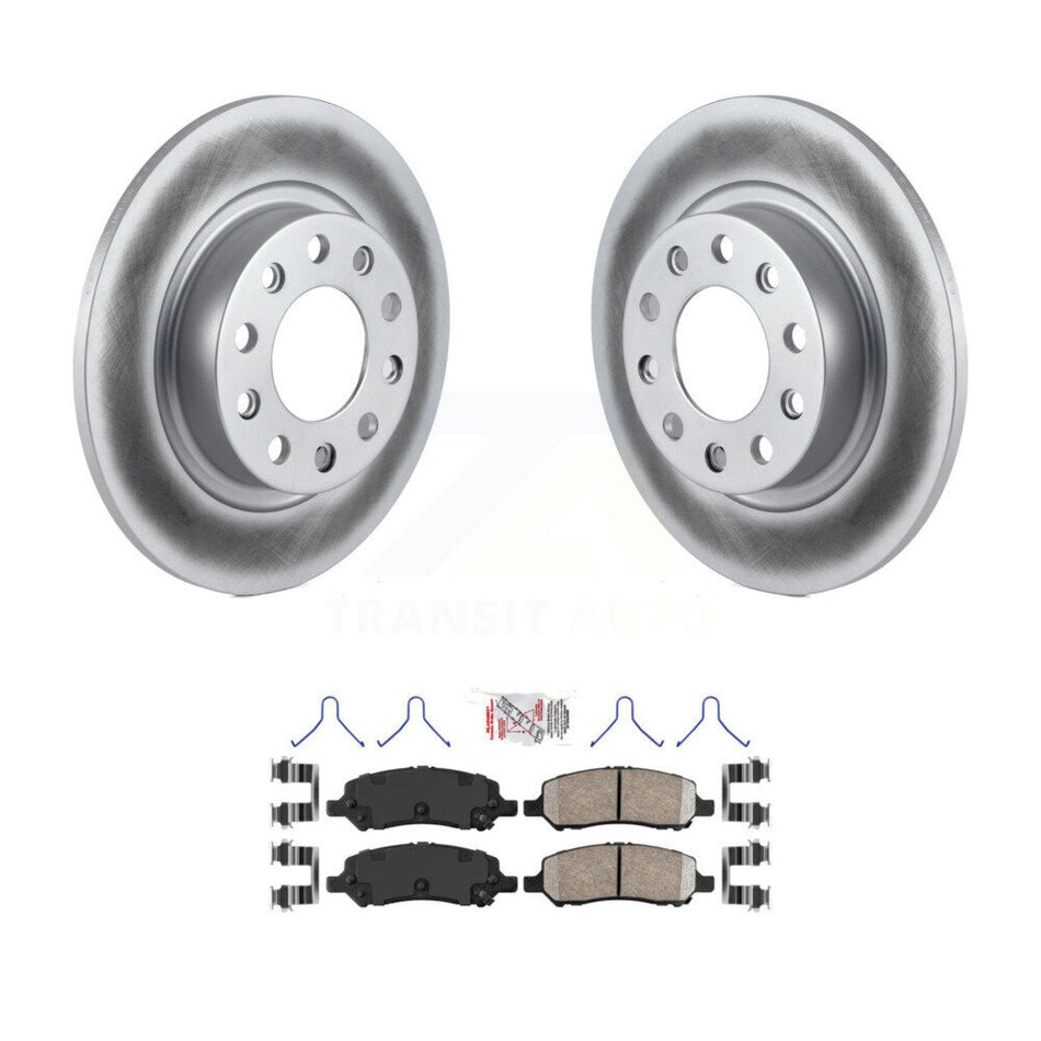 Rear Coated Disc Brake Rotors And Ceramic Pads Kit For 2013-2016 Dodge Dart KGA-103445