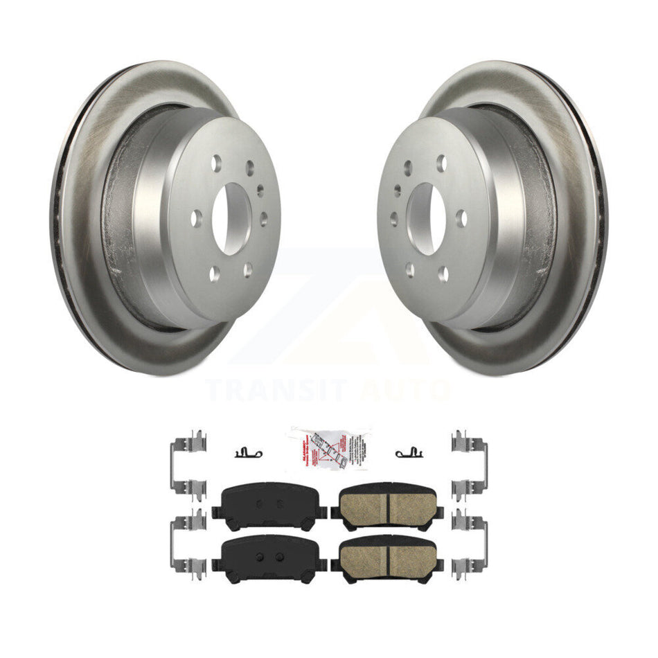 Rear Coated Disc Brake Rotors Ceramic Pad Kit For 2015-2020 Chevrolet Colorado GMC Canyon KGA-103446