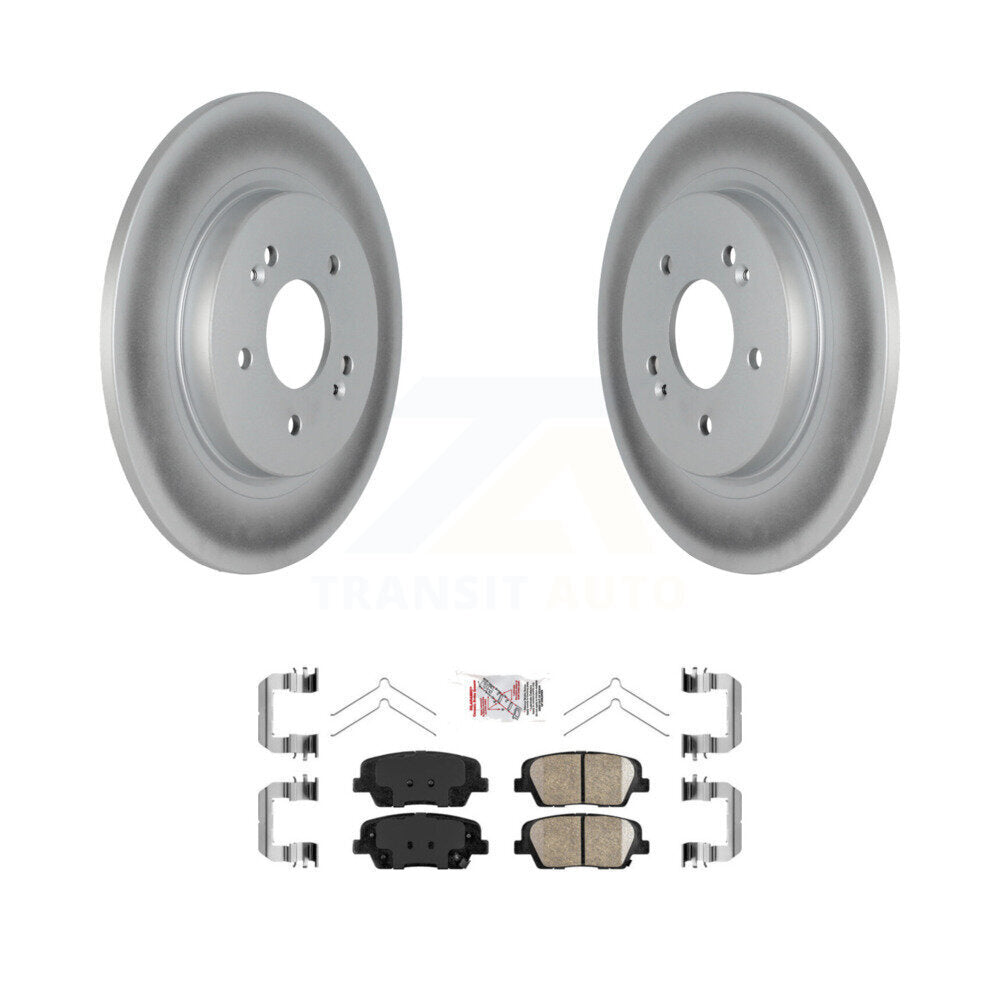 Rear Coat Brake Rotor Ceramic Pad Kit For Hyundai Santa Fe With Dual Piston Front Caliper KGA-103452