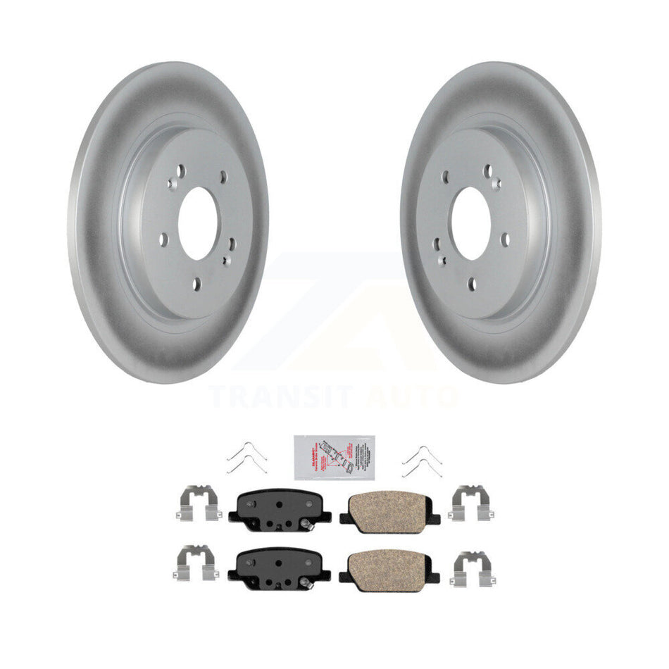 Rear Coated Disc Brake Rotors Ceramic Pad Kit For Hyundai Palisade Santa Fe Kia Telluride KGA-103453