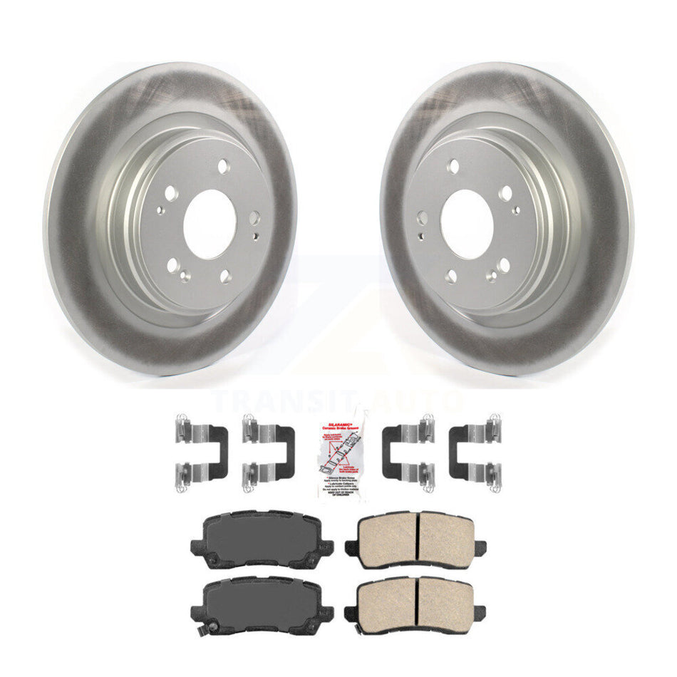 Rear Coated Disc Brake Rotors And Ceramic Pads Kit For 2017-2020 Acura MDX KGA-103454
