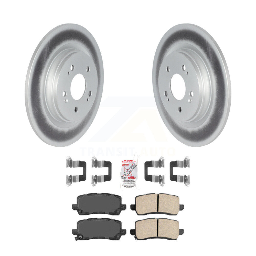 Rear Coated Disc Brake Rotors And Ceramic Pads Kit For 2018-2020 Honda Odyssey KGA-103456