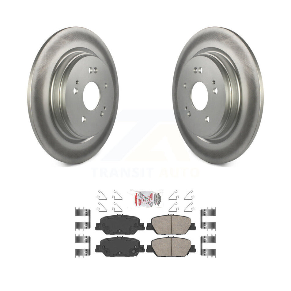 Rear Coated Disc Brake Rotors And Ceramic Pads Kit For 2017-2024 Honda CR-V KGA-103458