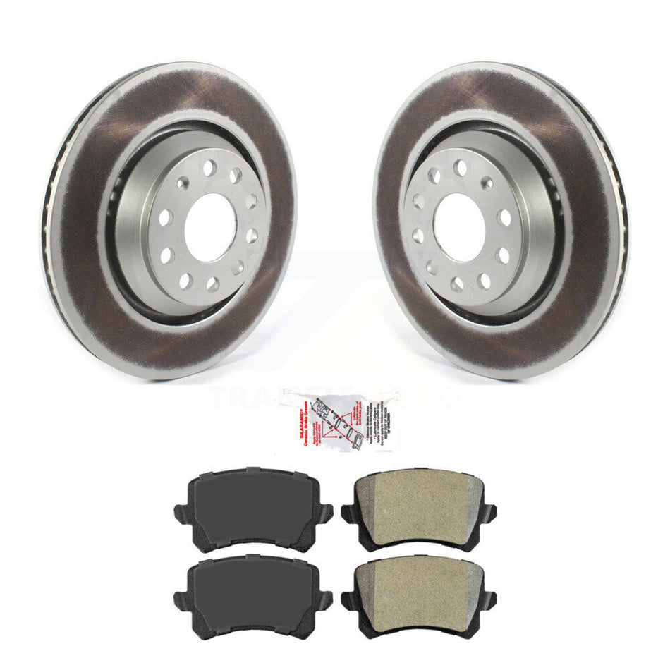 Rear Coated Disc Brake Rotor And Semi-Metallic Pad Kit For 2009-2010 Volkswagen Passat CC KGA-103489