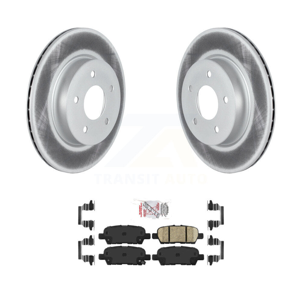 Rear Coated Disc Brake Rotors And Ceramic Pads Kit For Nissan Qashqai Rogue Sport LEAF KGA-103499