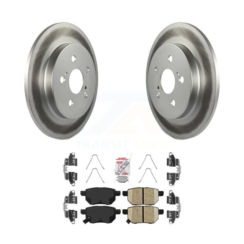 Rear Coat Brake Rotors Ceramic Pad Kit For Toyota Corolla Matrix Prius Prime Pontiac Vibe KGA-103507