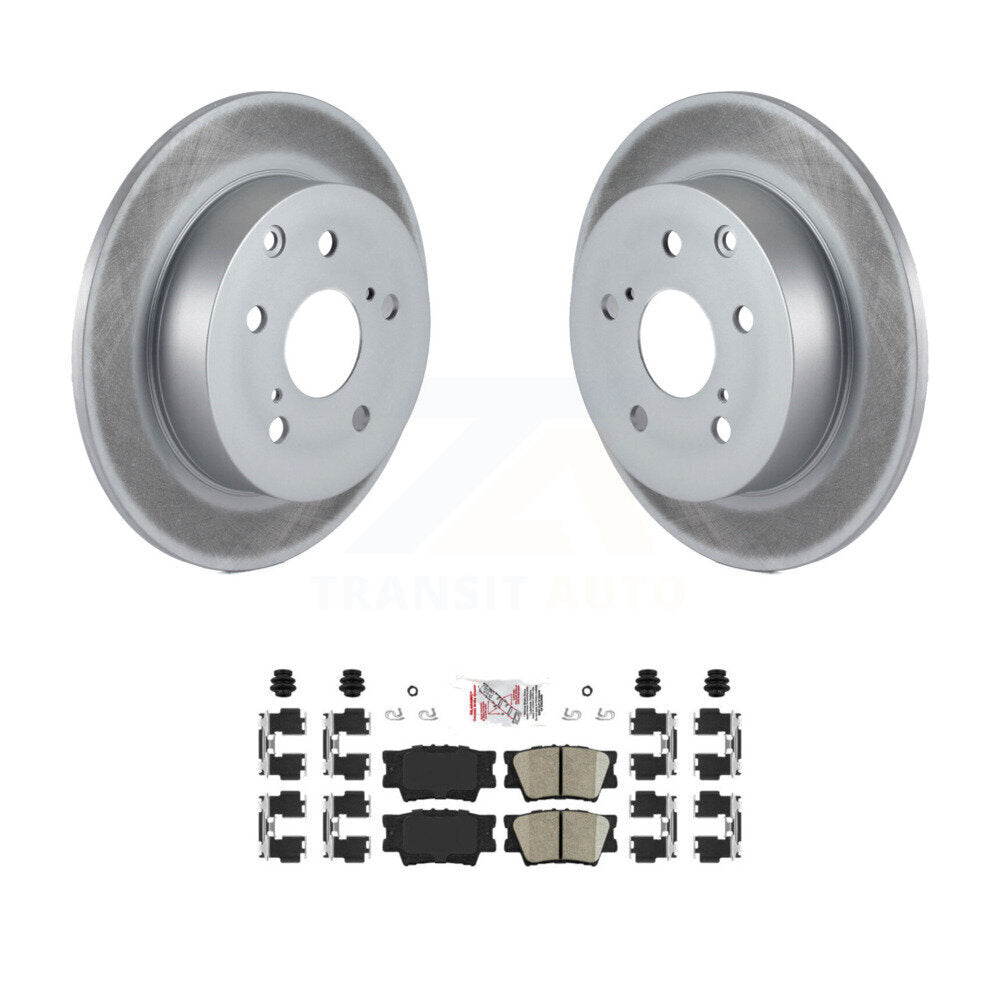 Rear Coated Disc Brake Rotors And Ceramic Pads Kit For Toyota Matrix Pontiac Vibe KGA-103511