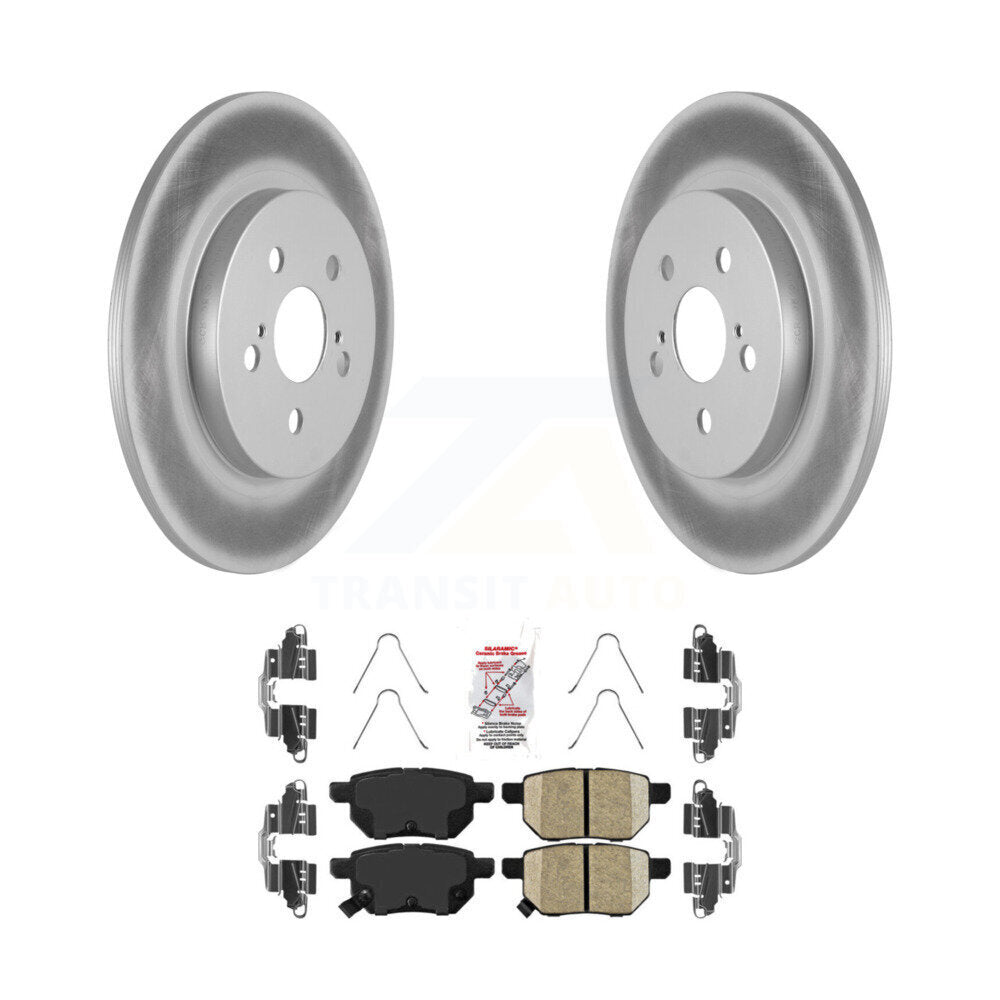 Rear Coated Disc Brake Rotors And Ceramic Pads Kit For Lexus CT200h KGA-103513